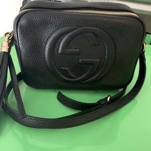 Authentic Gucci soho disco crossbody bag leather
